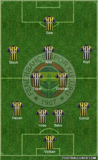 Fenerbahçe SK Formation 2012
