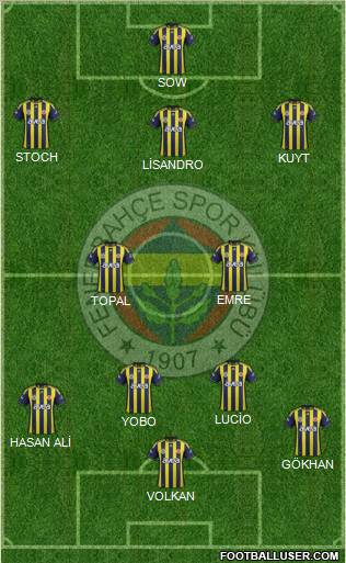 Fenerbahçe SK Formation 2012