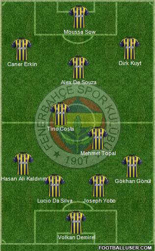 Fenerbahçe SK Formation 2012