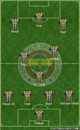 Fenerbahçe SK Formation 2012