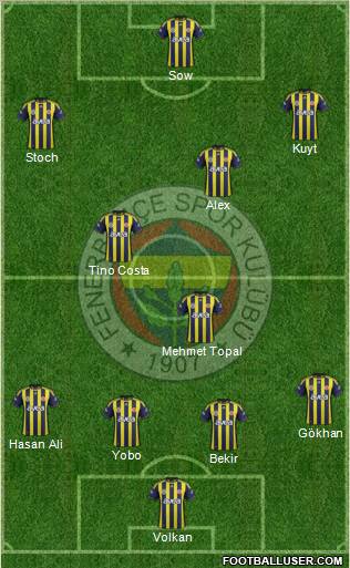 Fenerbahçe SK Formation 2012