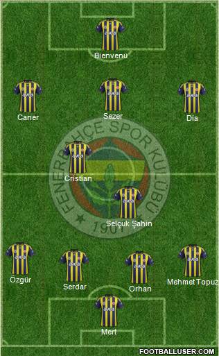 Fenerbahçe SK Formation 2012
