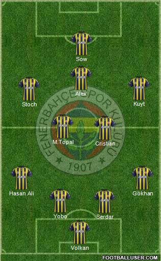 Fenerbahçe SK Formation 2012