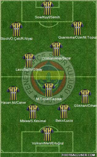 Fenerbahçe SK Formation 2012