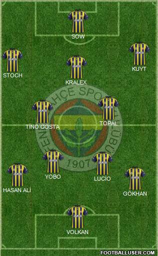 Fenerbahçe SK Formation 2012