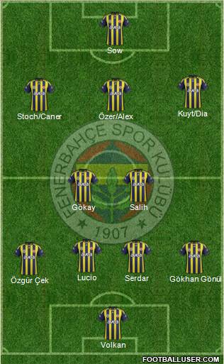 Fenerbahçe SK Formation 2012