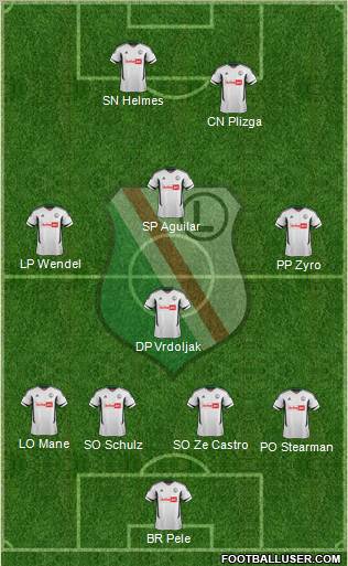 Legia Warszawa Formation 2012