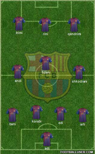 F.C. Barcelona Formation 2012