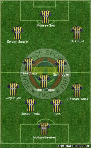 Fenerbahçe SK Formation 2012