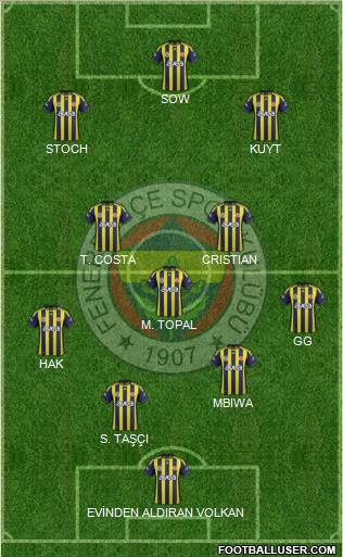 Fenerbahçe SK Formation 2012