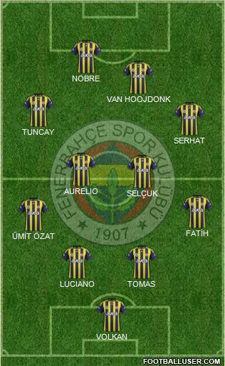Fenerbahçe SK Formation 2012