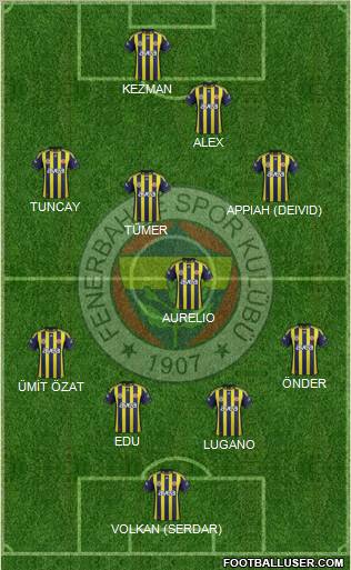 Fenerbahçe SK Formation 2012
