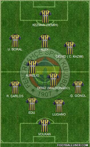 Fenerbahçe SK Formation 2012