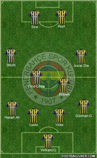 Fenerbahçe SK Formation 2012