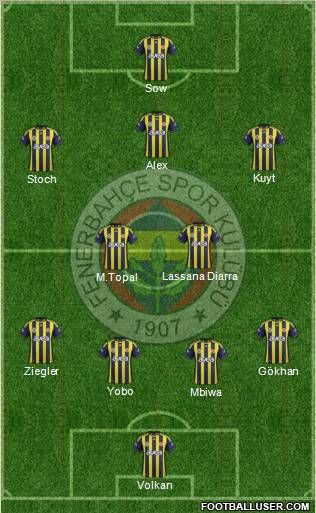 Fenerbahçe SK Formation 2012