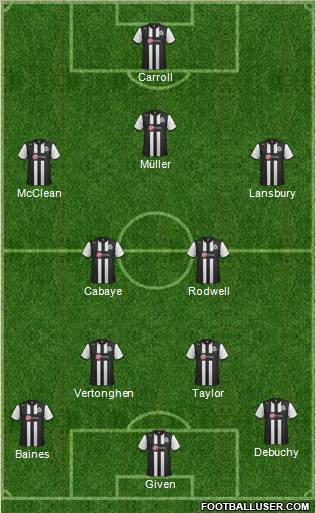 Newcastle United Formation 2012