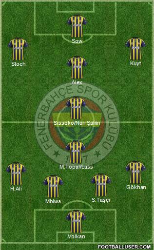 Fenerbahçe SK Formation 2012