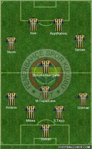 Fenerbahçe SK Formation 2012