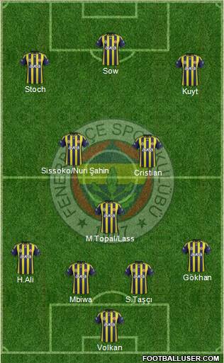 Fenerbahçe SK Formation 2012