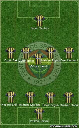 Fenerbahçe SK Formation 2012