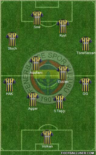 Fenerbahçe SK Formation 2012