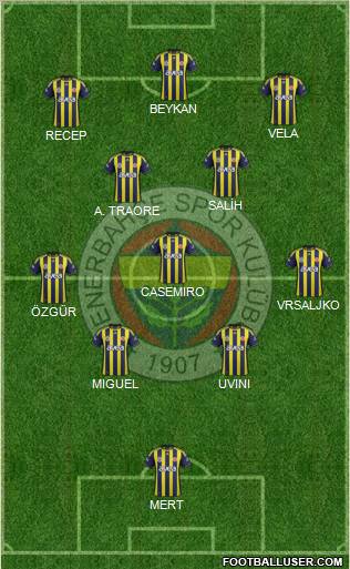 Fenerbahçe SK Formation 2012