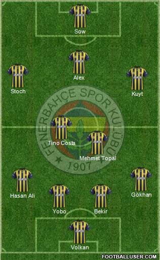 Fenerbahçe SK Formation 2012
