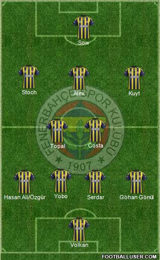 Fenerbahçe SK Formation 2012