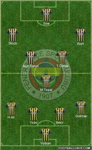 Fenerbahçe SK Formation 2012