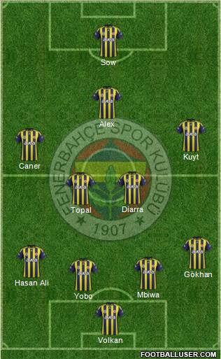 Fenerbahçe SK Formation 2012