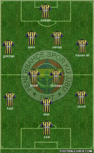 Fenerbahçe SK Formation 2012