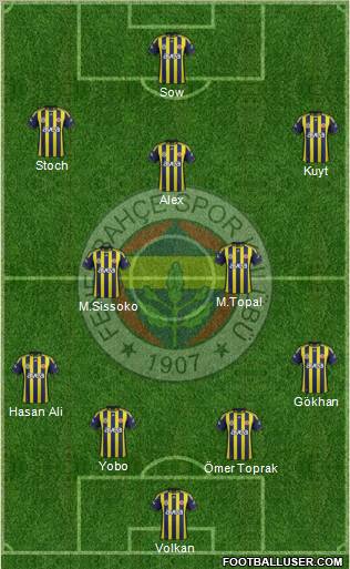 Fenerbahçe SK Formation 2012