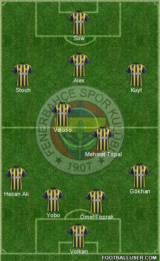 Fenerbahçe SK Formation 2012