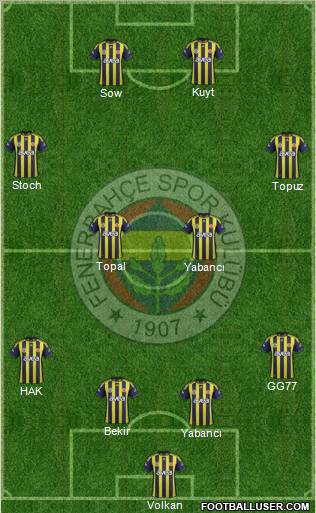 Fenerbahçe SK Formation 2012