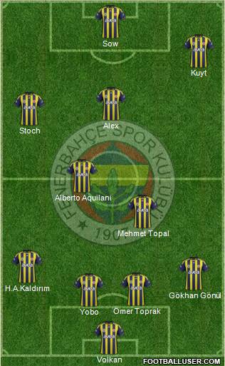 Fenerbahçe SK Formation 2012
