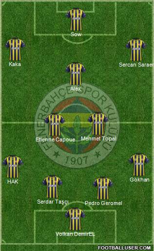 Fenerbahçe SK Formation 2012