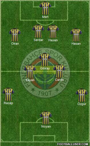 Fenerbahçe SK Formation 2012