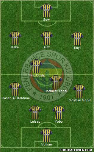 Fenerbahçe SK Formation 2012