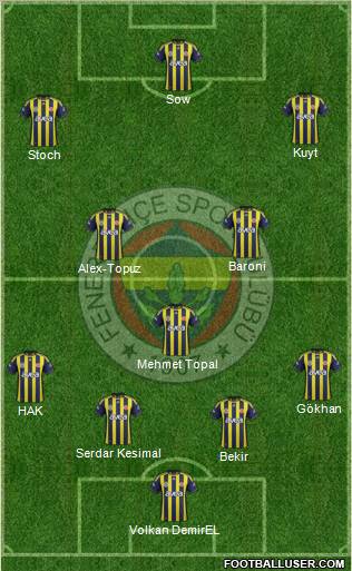 Fenerbahçe SK Formation 2012