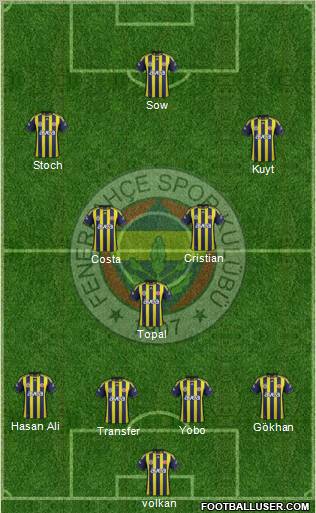 Fenerbahçe SK Formation 2012