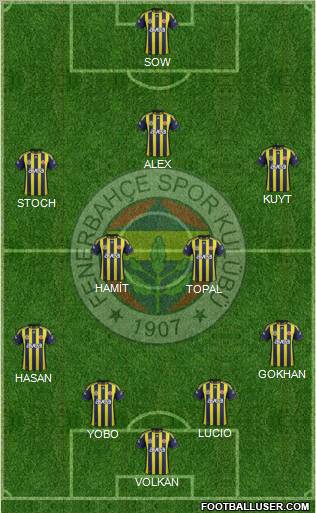 Fenerbahçe SK Formation 2012