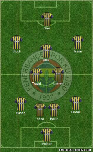 Fenerbahçe SK Formation 2012