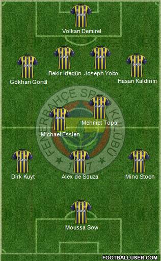 Fenerbahçe SK Formation 2012