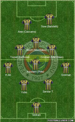 Fenerbahçe SK Formation 2012