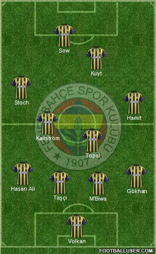 Fenerbahçe SK Formation 2012