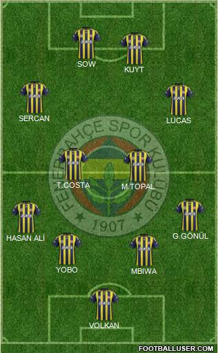 Fenerbahçe SK Formation 2012