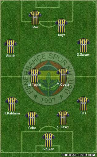 Fenerbahçe SK Formation 2012
