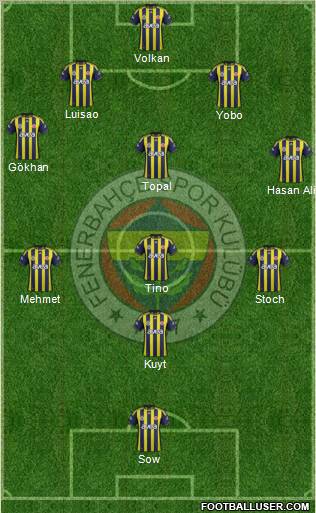 Fenerbahçe SK Formation 2012