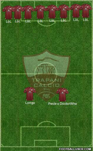 Trapani football formation