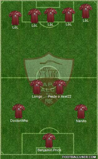 Trapani football formation